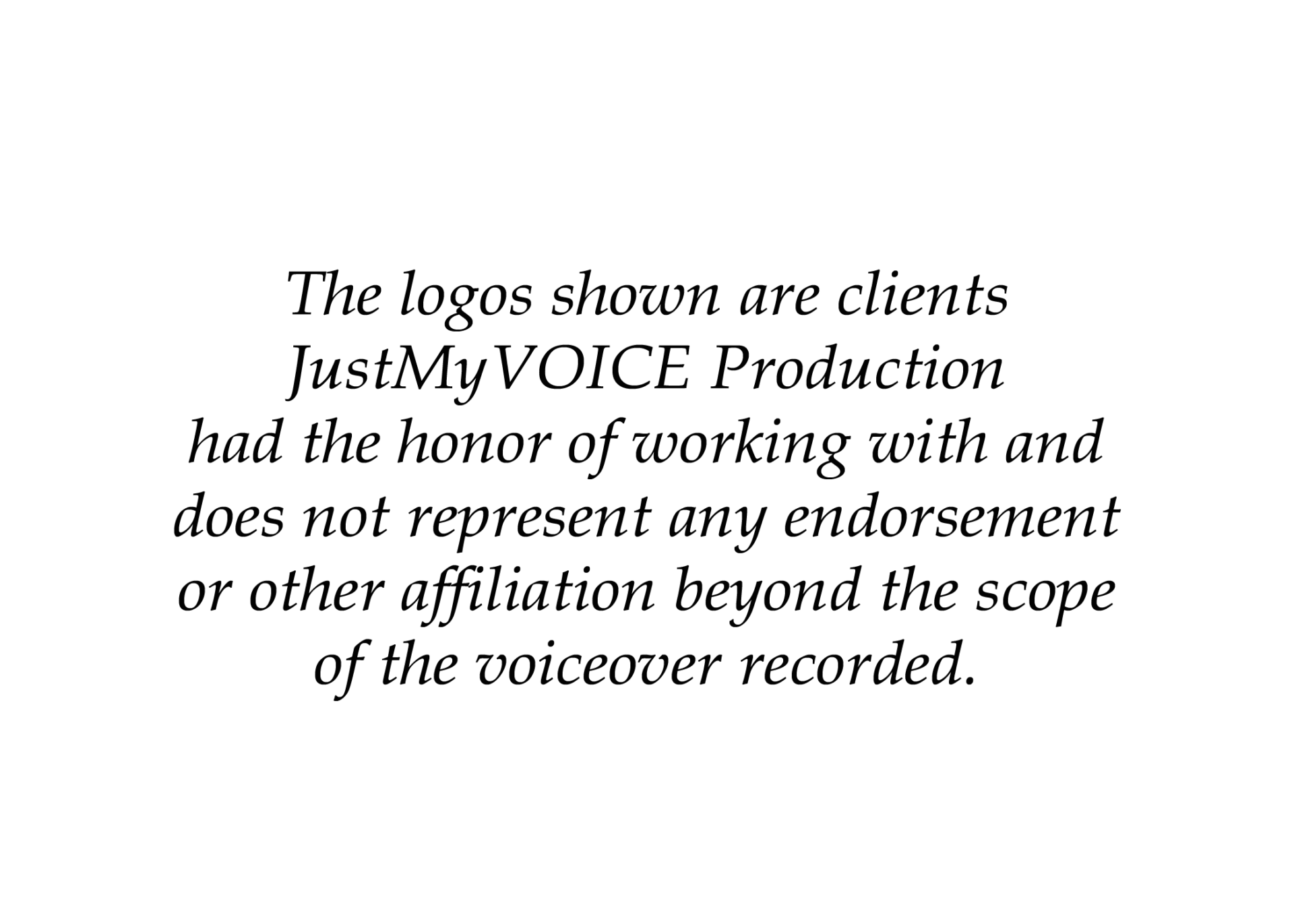 Client disclaimer