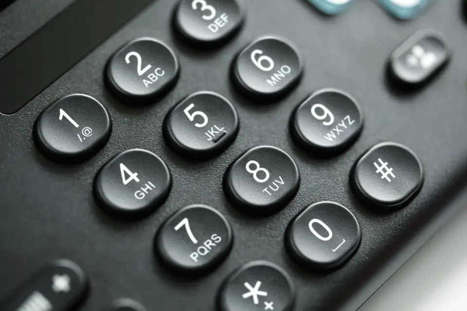 Close-up of a telephone keypad